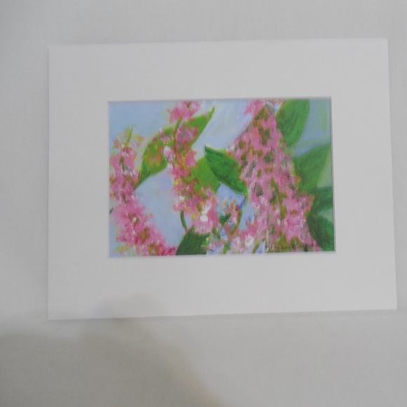Pink Lilac Watercolor Painting - Picture 4 of 5